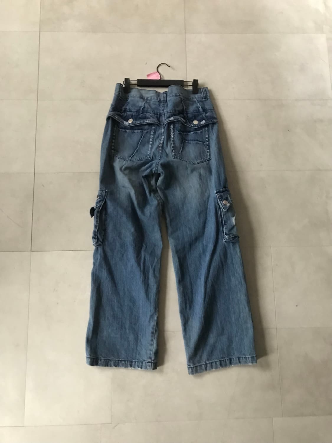 빈티지 와이드핏 데님 카고팬츠 상품이미지6
