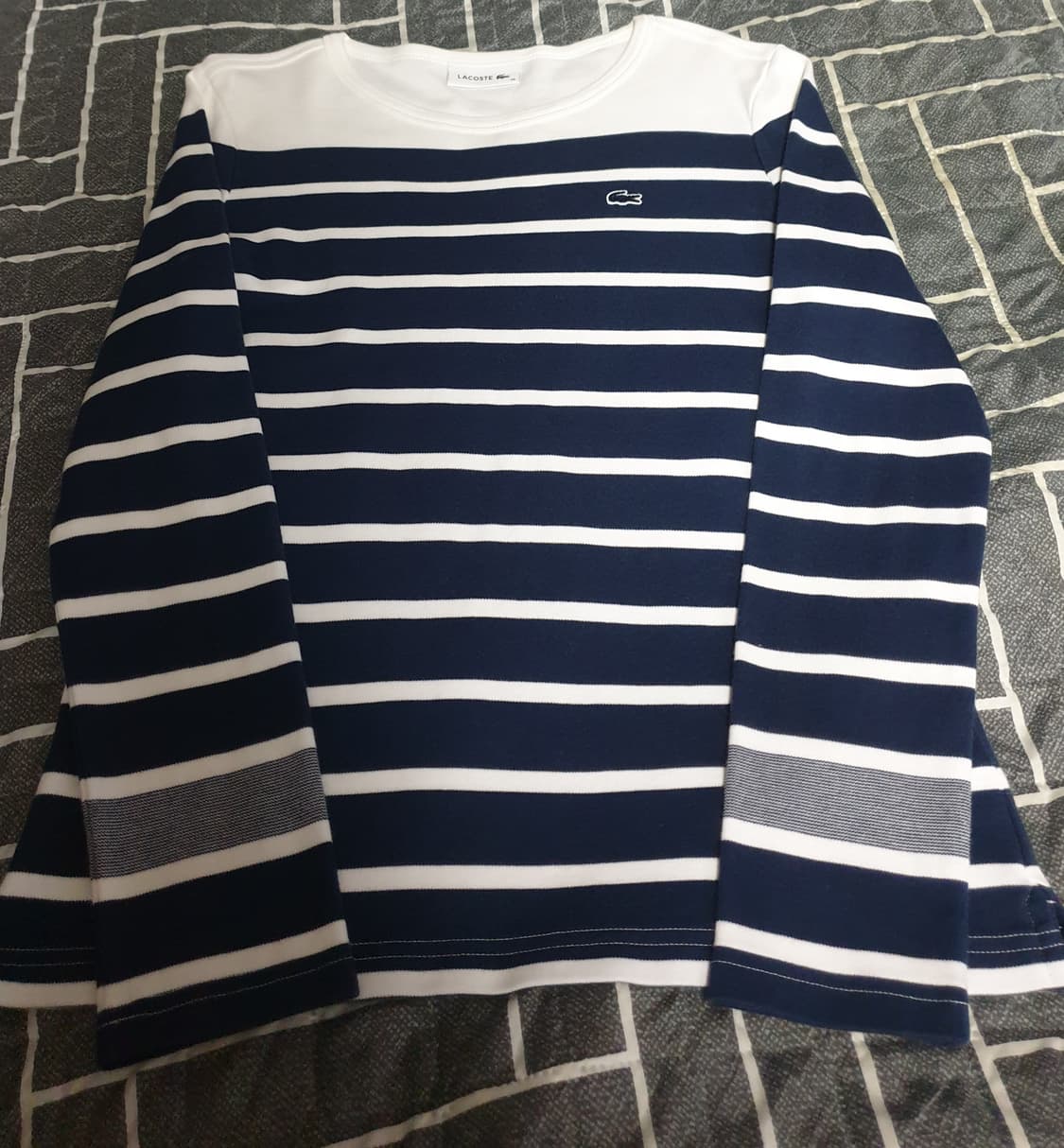 라코스테 스트라이프 긴팔 티셔츠 네이비 (38) 55~66사이즈 상품이미지1