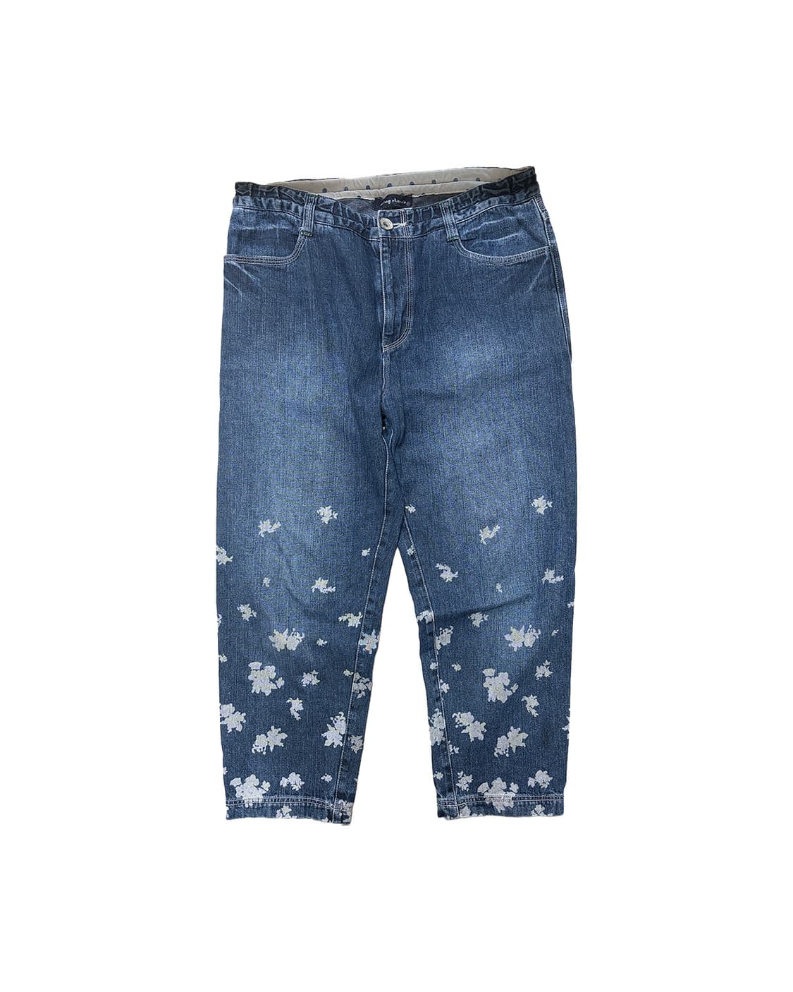 빈티지 플라워 패턴 데님 팬츠 상품이미지4