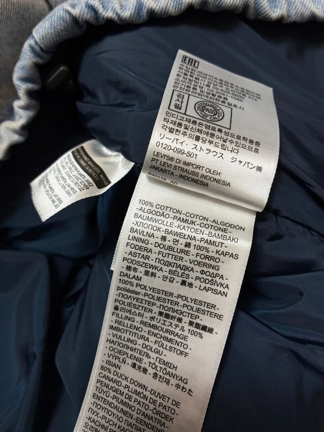 리바이스 피그먼트 이클립스 단열 숏 푸퍼 패딩 PN7730 상품이미지8