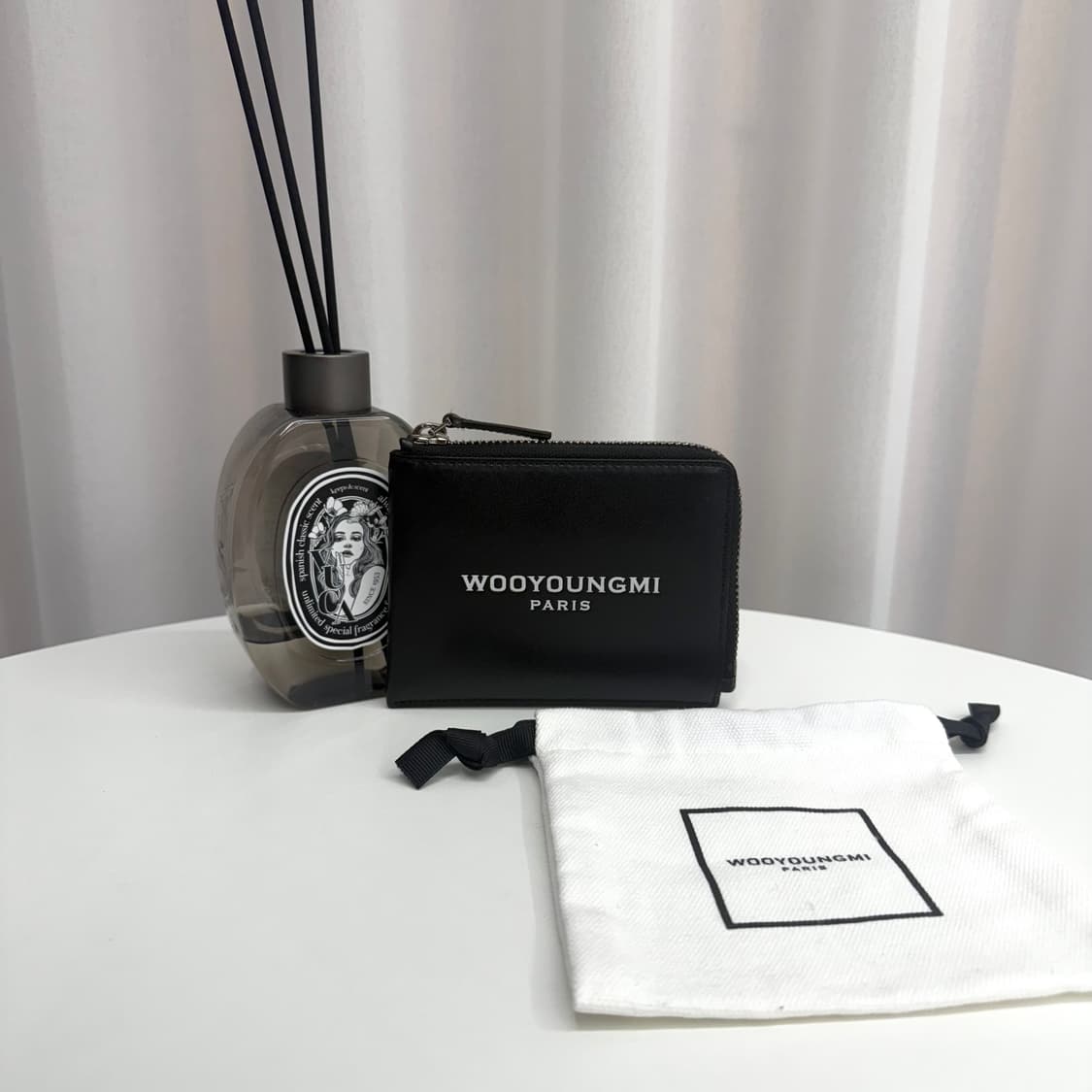 [정품] 우영미 스퀘어 지갑 블랙 상품이미지1