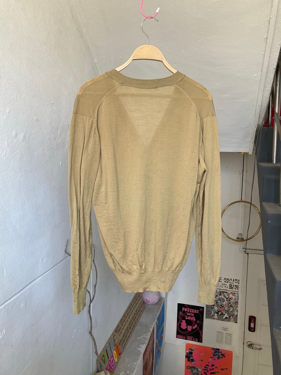 70's 울 100 가디건 made in ITALY 상품이미지5