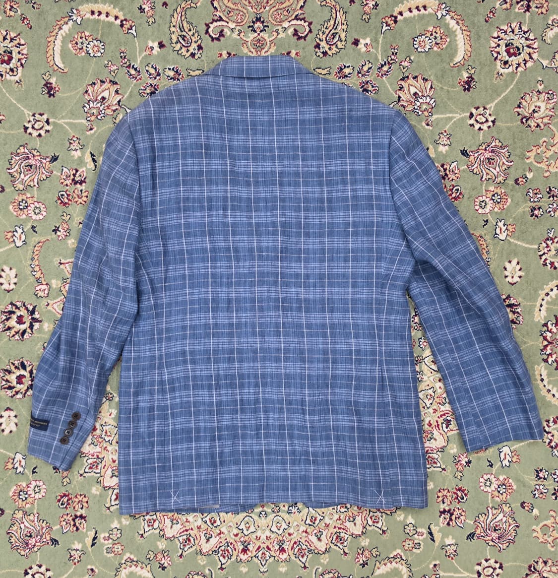 [새상품/최종할인] 브룩스브라더스 리젠트핏 블루체크 린넨 자켓 42R  상품이미지9