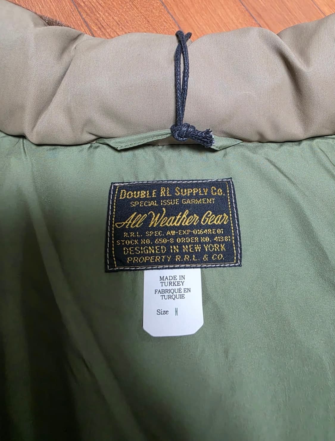 새상품 RRL 더블알엘 카라코람 카키 M사이즈 상품이미지2