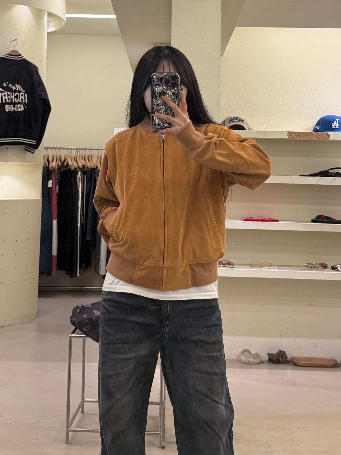 미스치프 스웨이드 봄버 자켓 U1710 상품이미지1