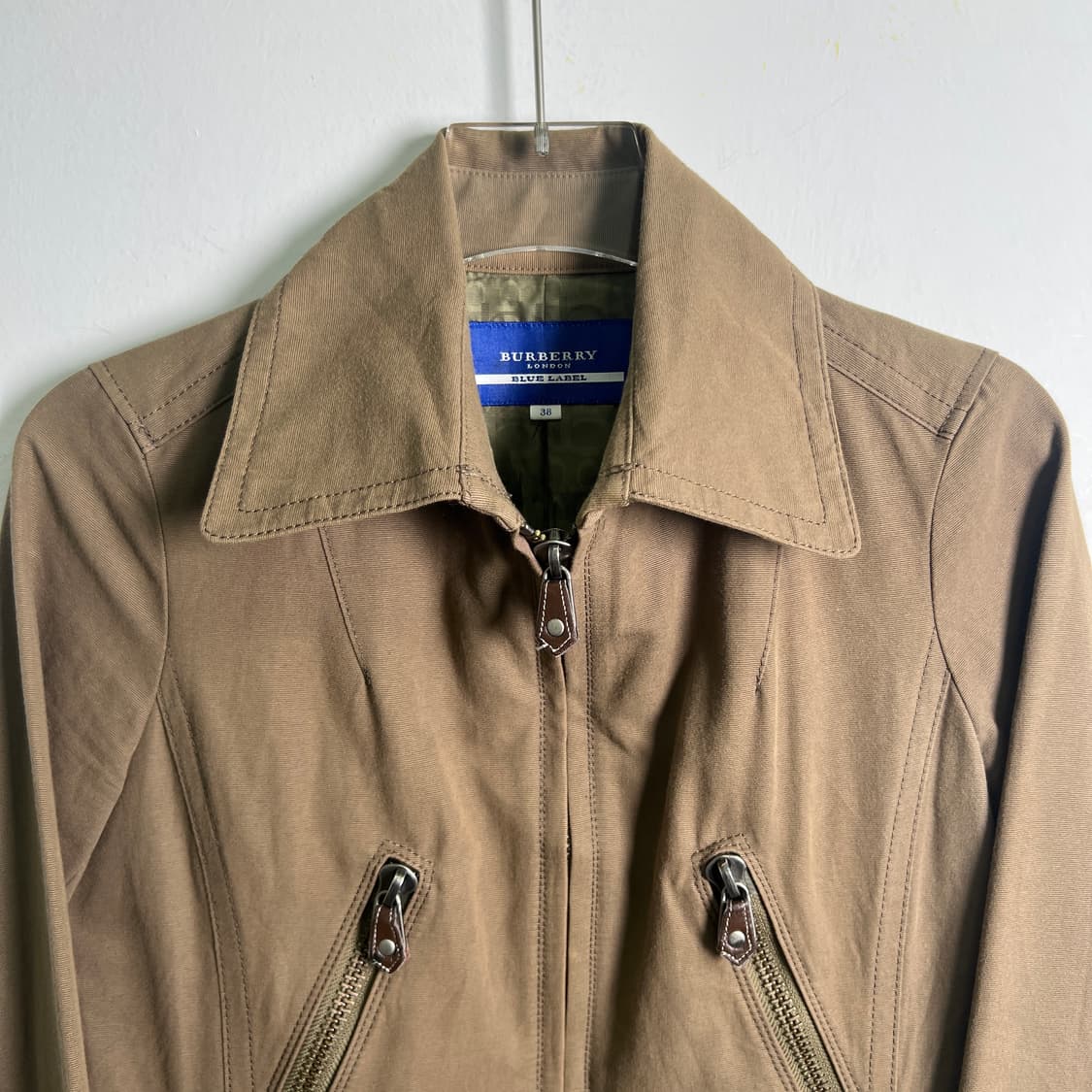 버버리 블루라벨 카키 코튼 자켓 38 상품이미지4