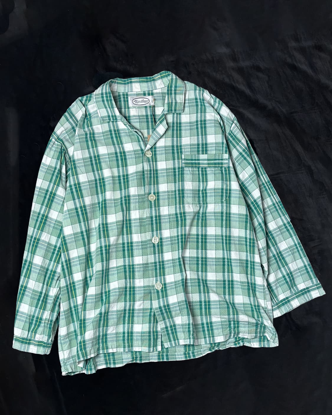 일본빈티지 MINT BEANS 체커 셔츠  상품이미지1