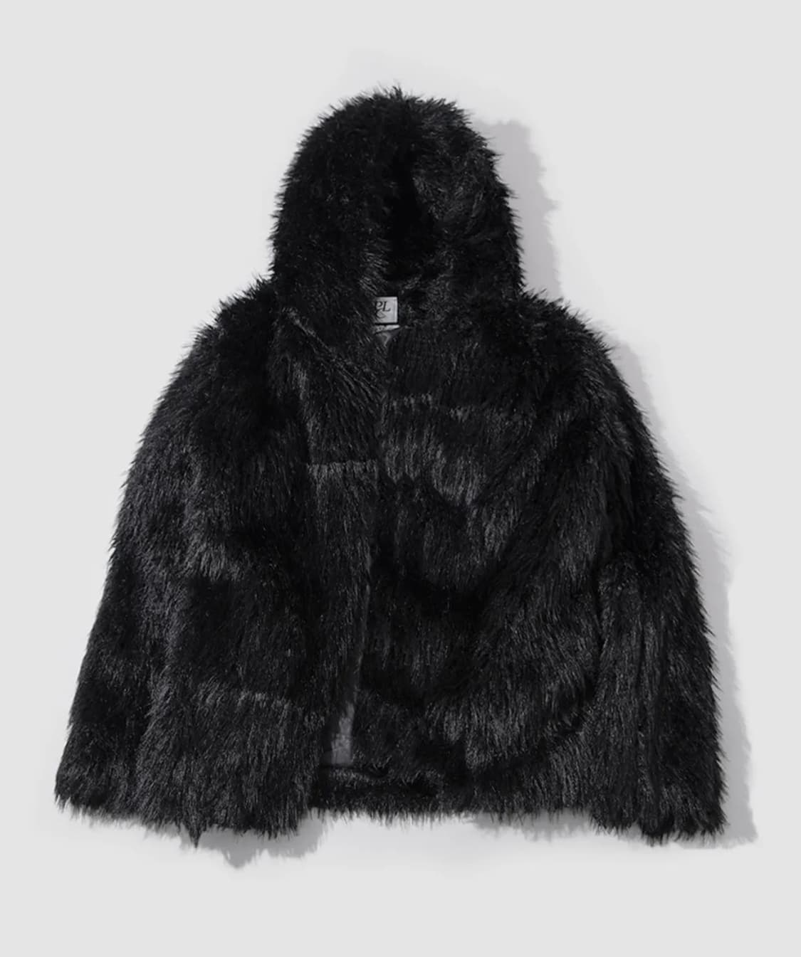 플레이스튜디오 블랙 퍼 후드 자켓 상품이미지3