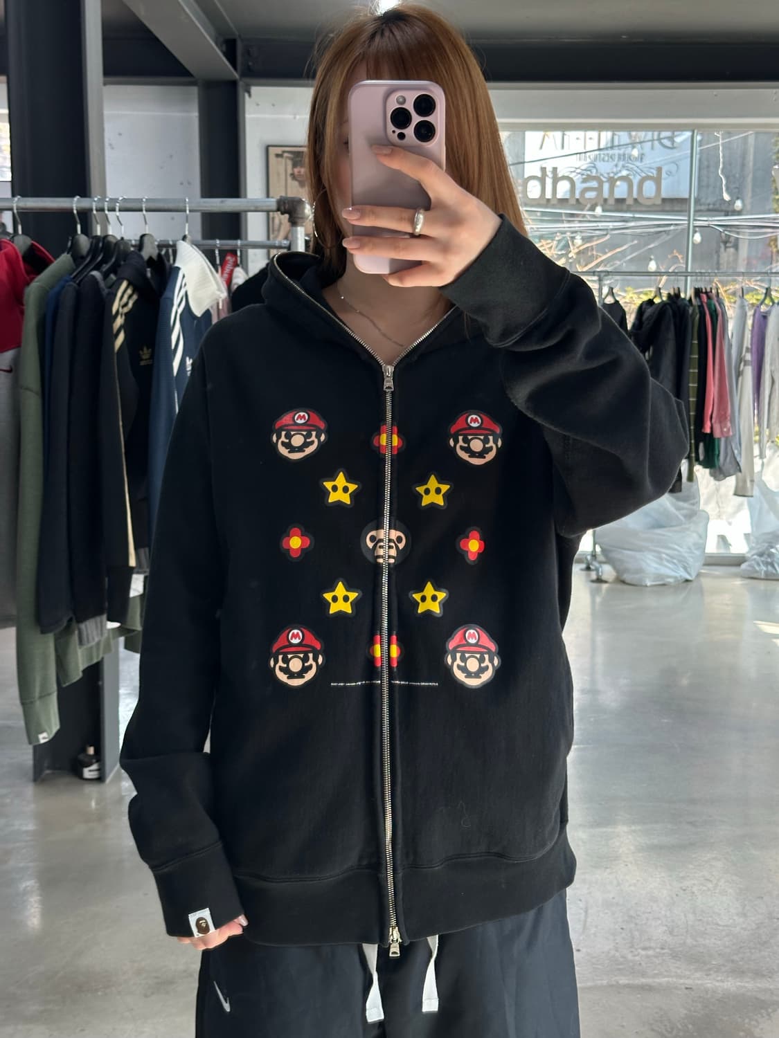 베이프 x 닌텐도 슈퍼마리오 2008 풀 후드집업 상품이미지3