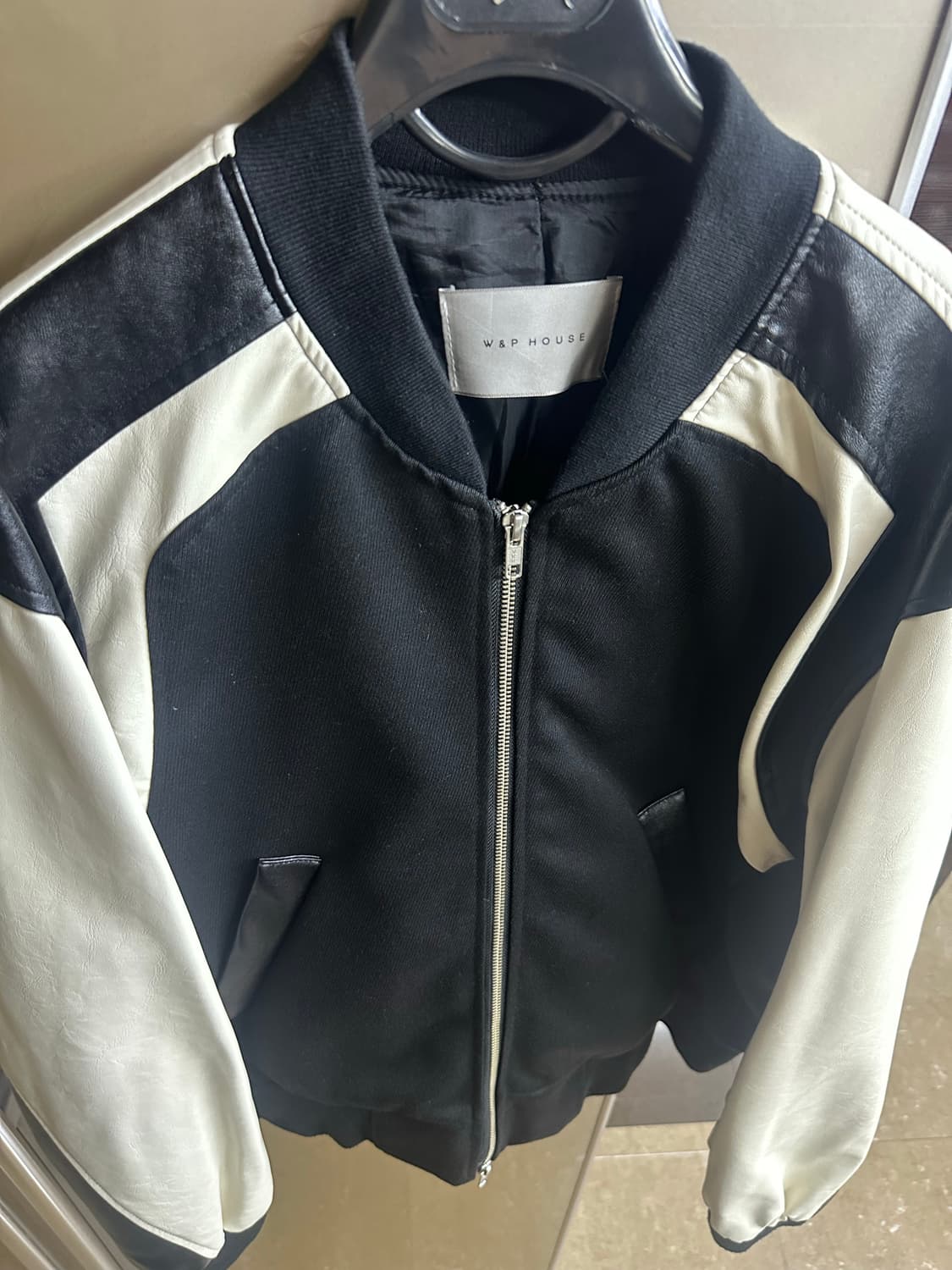 Color-Block Leather Jacket 상품이미지2