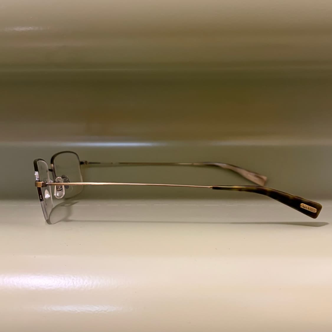 올리버 피플스 669/AG 빈티지 골드 하프림 안경 상품이미지2