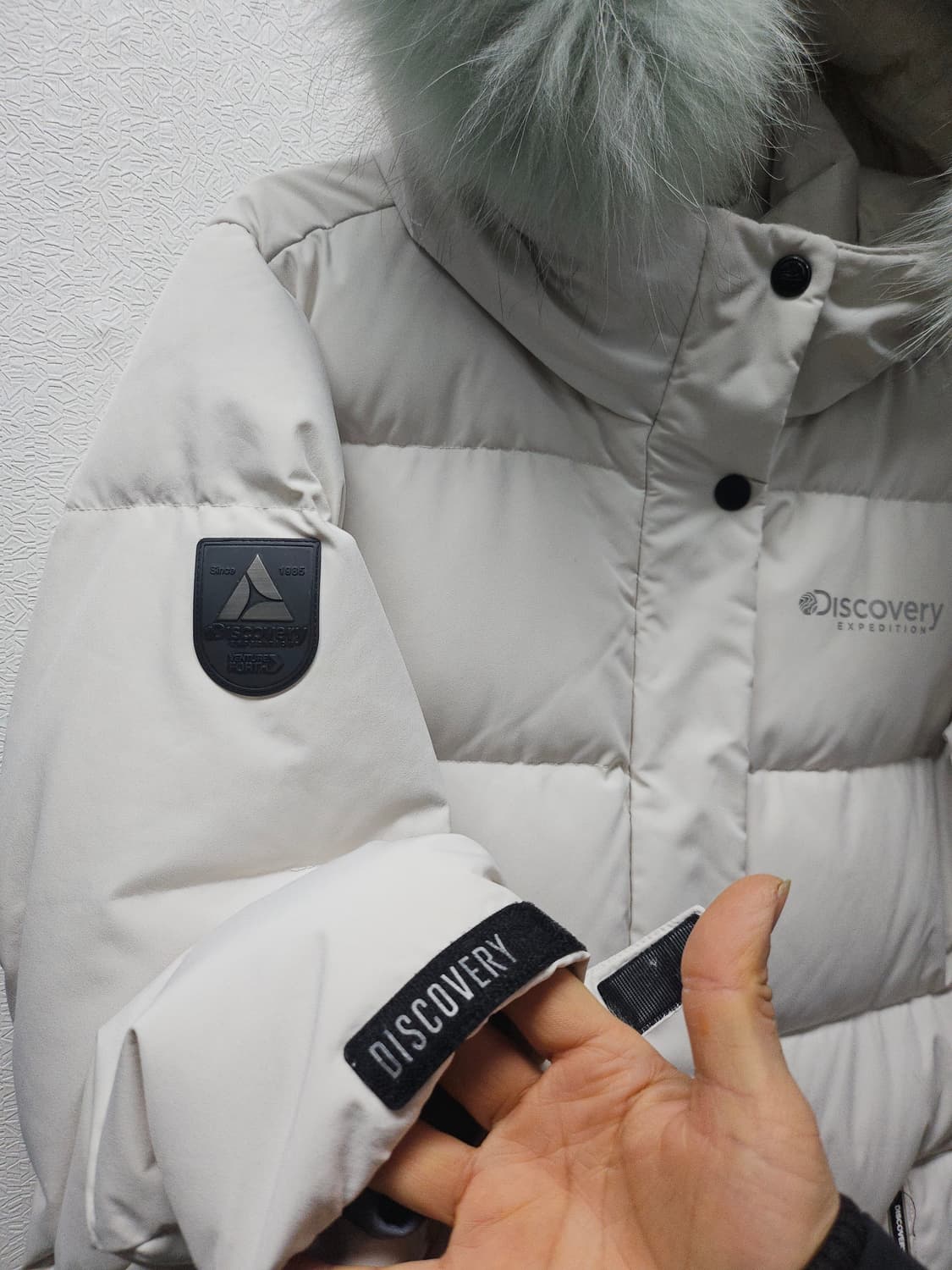 디스커버리 고쉬 민트퍼 후드  롱패딩  90 상품이미지4