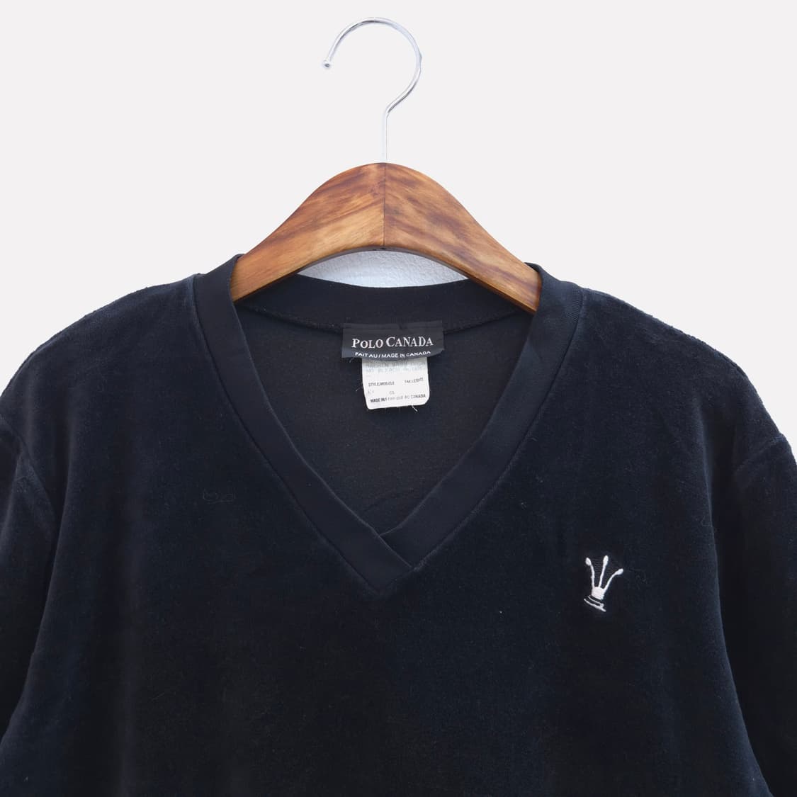 POLO CANADA 빈티지 벨루아 V넥 스웻셔츠 상품이미지2