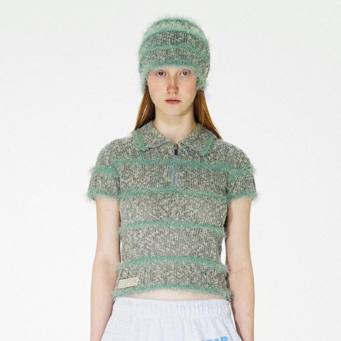 스컬프터 비니 Mixed Yarn Beanie Sage 상품이미지1