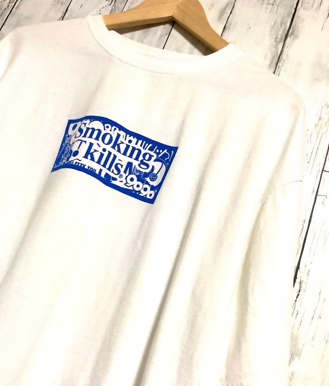 9090 smoking girls 화이트 티셔츠 상품이미지6