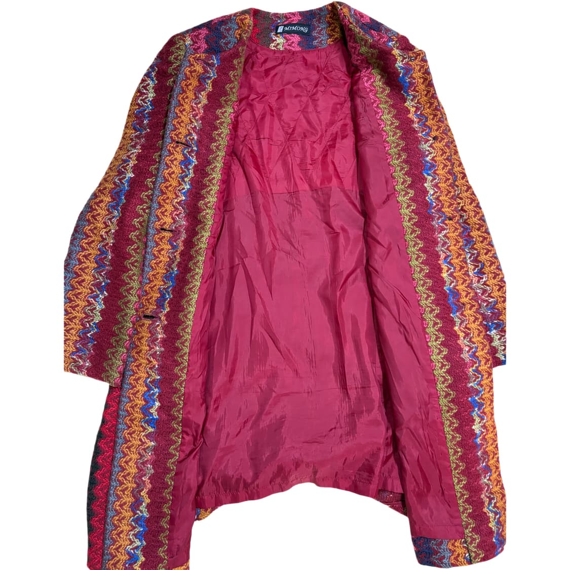 빈티지 하구미 모리걸 컬러 믹스 패턴 코트 상품이미지5