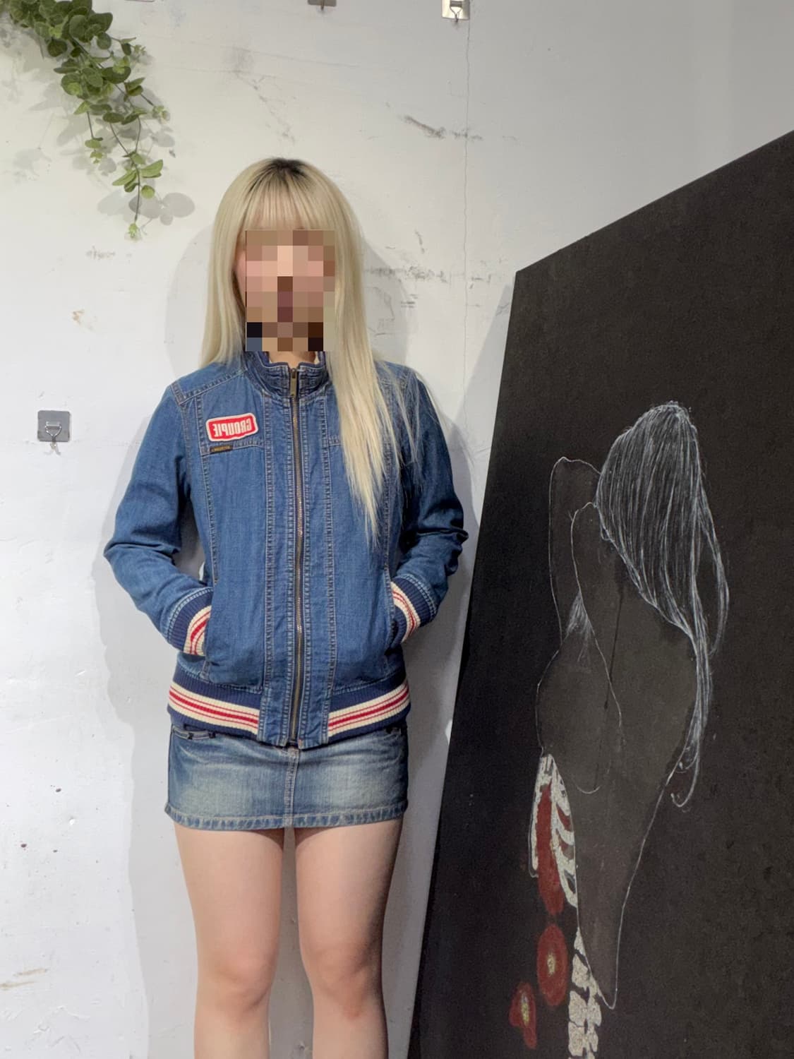 히스테릭글래머 kinky 데님 집업 청자켓 Free 상품이미지2