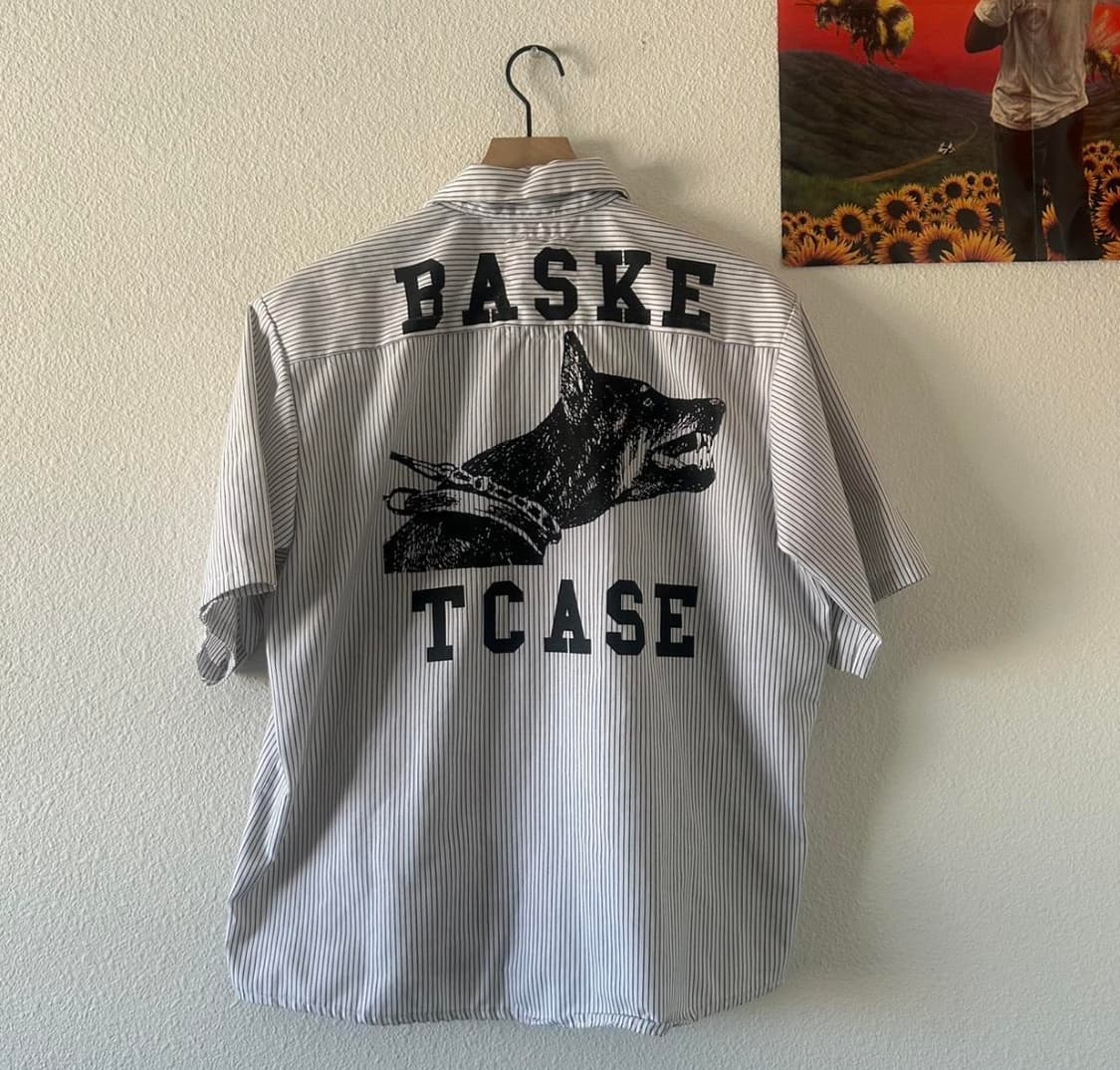 BASKETCASE 프린팅 백로고 크롭 반팔 셔츠 M 상품이미지1