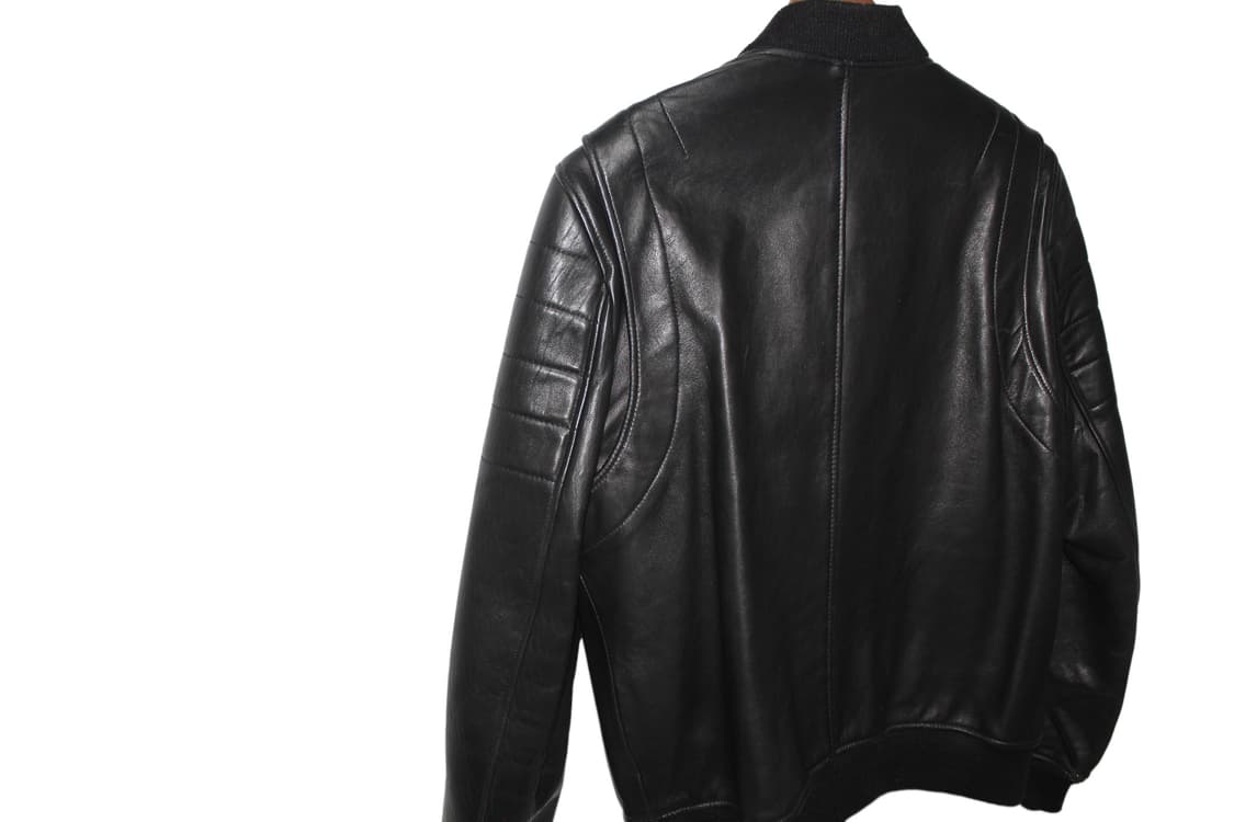 2000s JAPAN 램스킨 레더 싱글 집업 자켓 상품이미지7