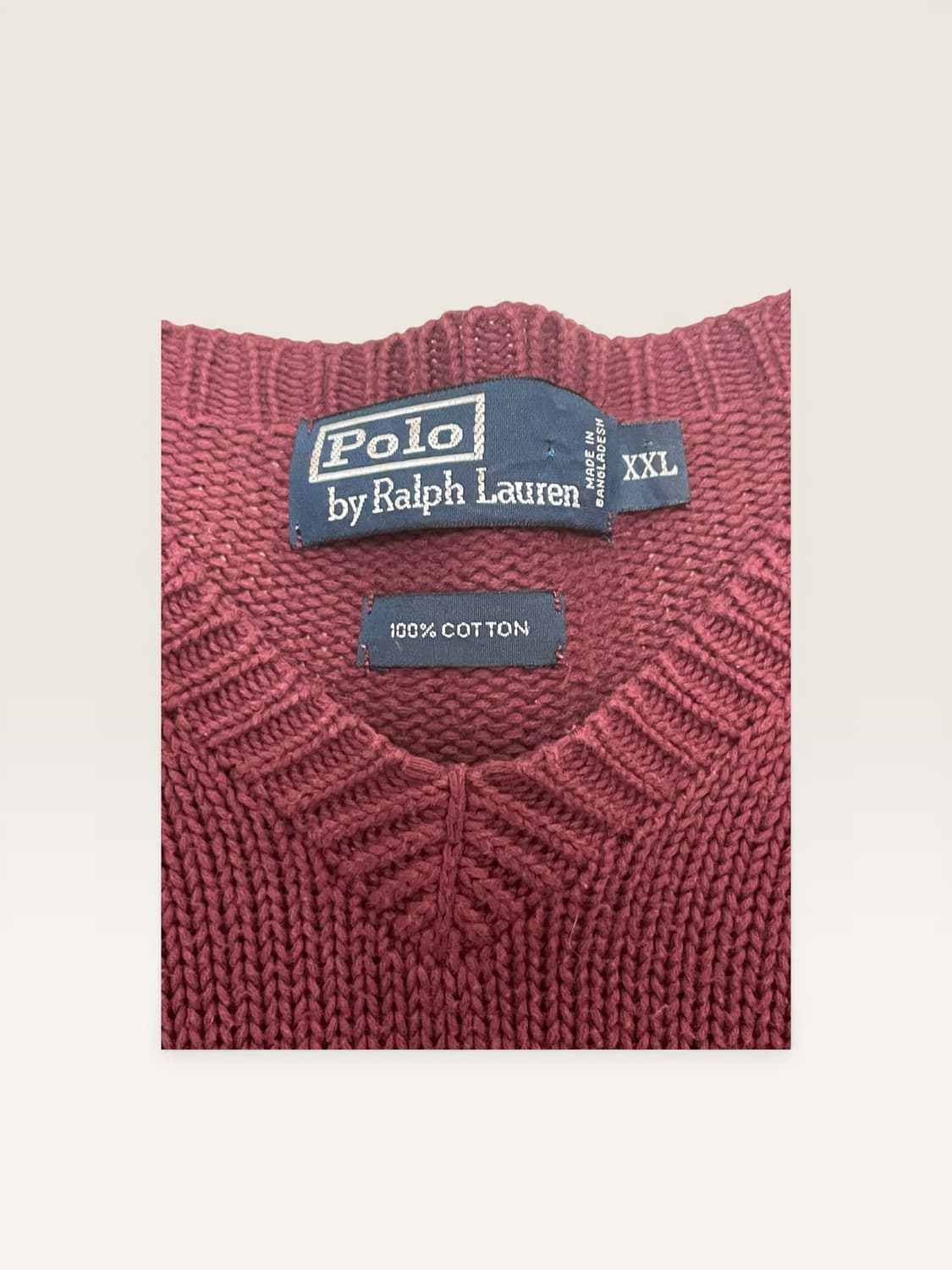 Polo - 버건디 니트 ( XL-XXL 추천) 상품이미지2