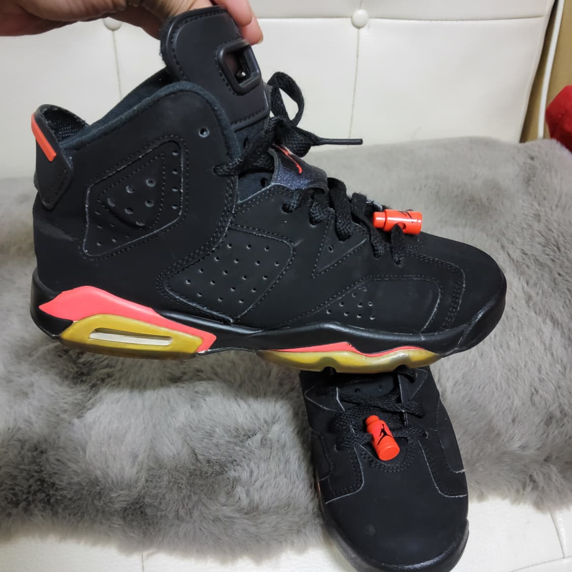 나이키 에어조던 6 블랙 인프라레드 235 무배 상품이미지6