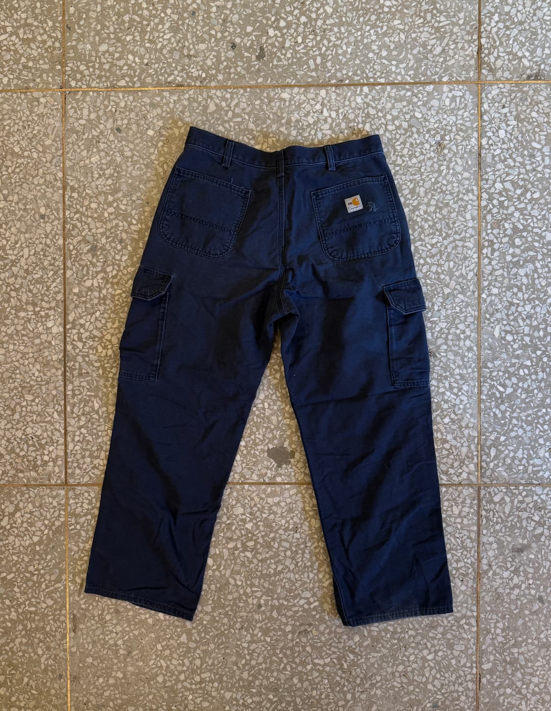 칼하트 카고 워크팬츠 네이비 워시드 36x33 상품이미지8