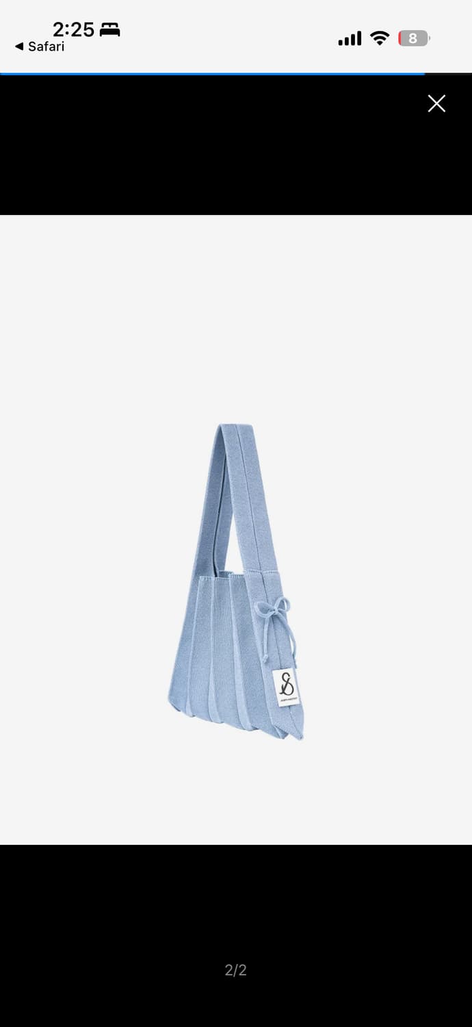 조셉엔스테이시 펄 블루 니트백 S 상품이미지2