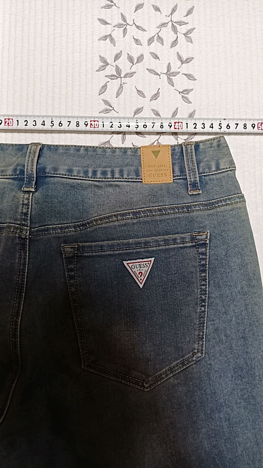 게스 빈티지 슬림스판청바지 실측35인치 기장110 상품이미지7