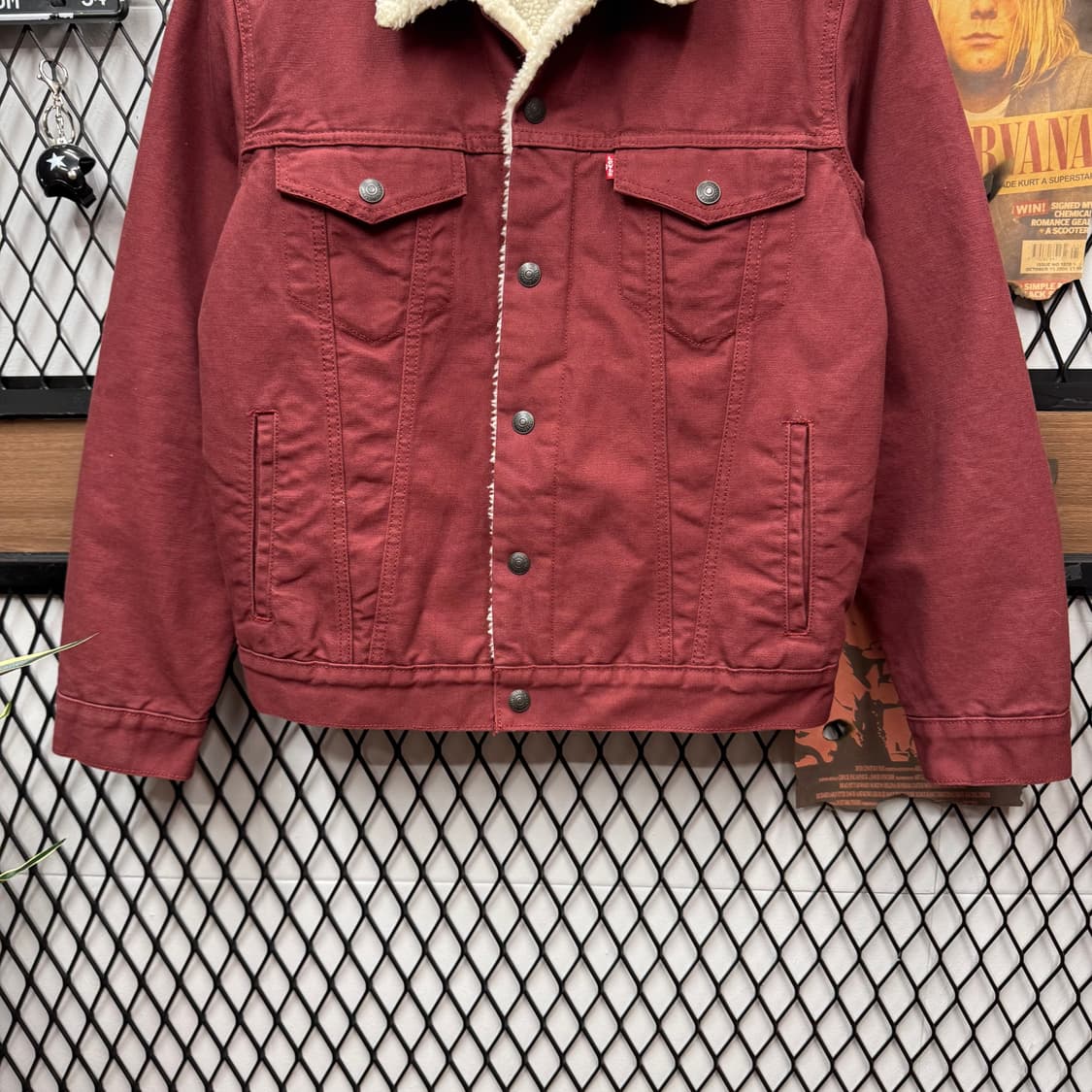 리바이스 타입 3 쉐르파 트러커 자켓 와인 상품이미지4