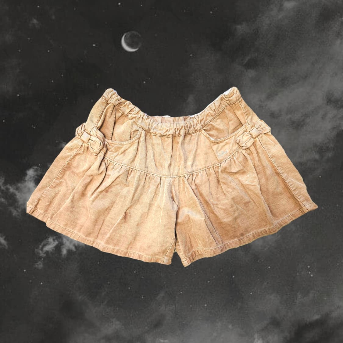 할인중) 라떼갸루 라떼깔 갸루 코듀로이 리본 큐롯 베이지 상품이미지1