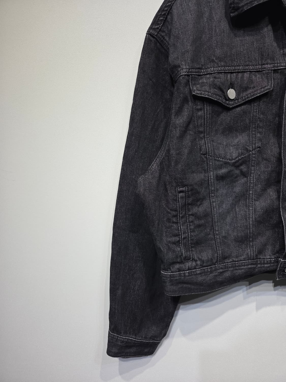 PLAC 플랙 오버핏 흑청 데님 자켓 상품이미지4