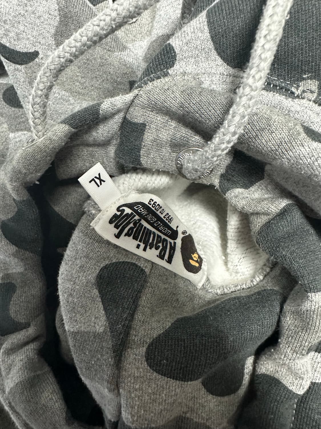 베이프 헤더그레이 후드 상품이미지2