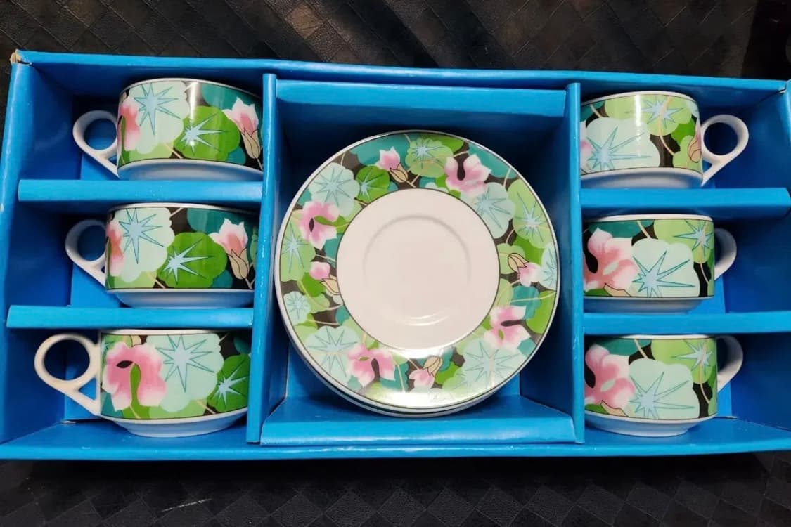 레트로 연꽃 다방 찻잔+소서(1세트) 상품이미지4