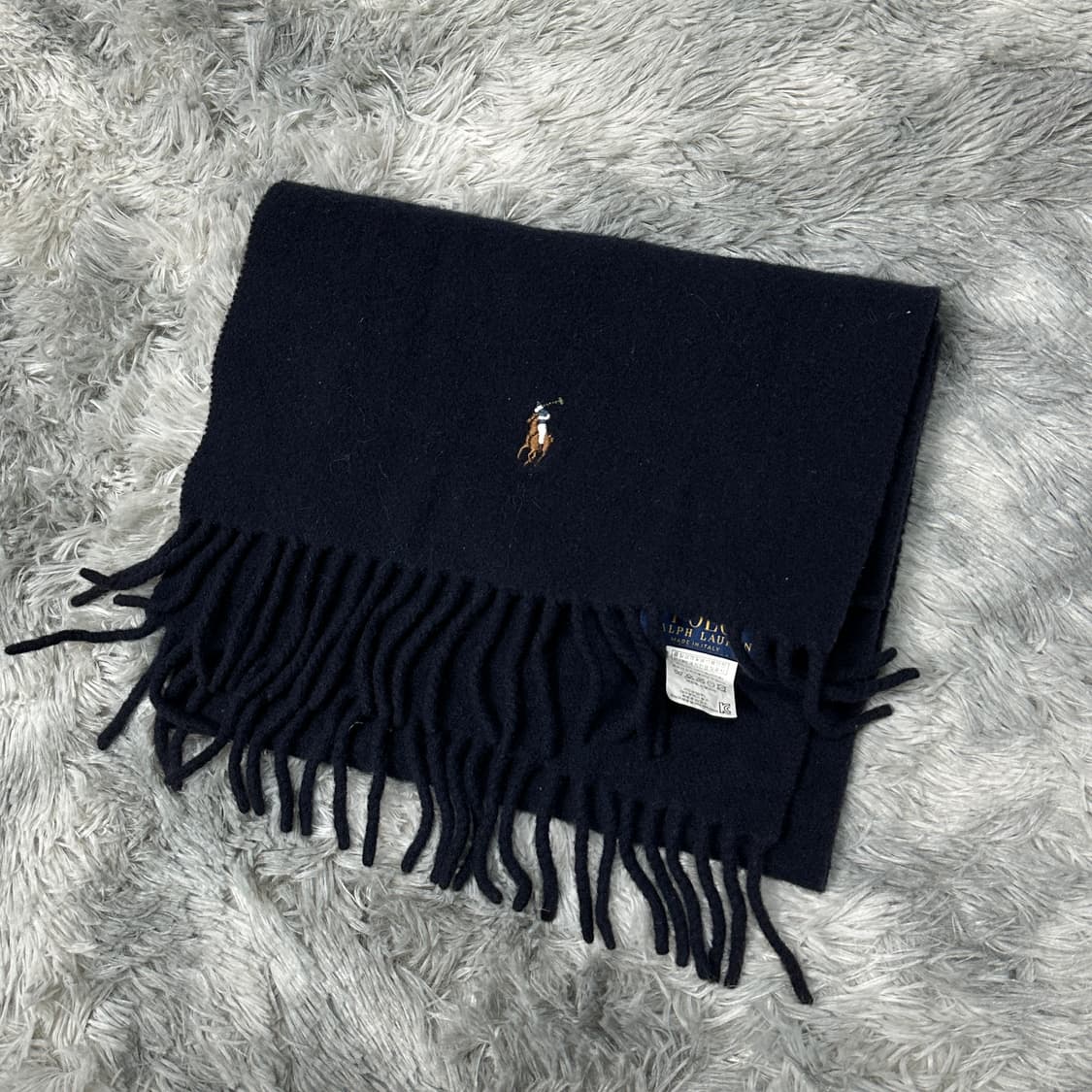 폴로 랄프로렌 네이비 울 머플러  상품이미지1