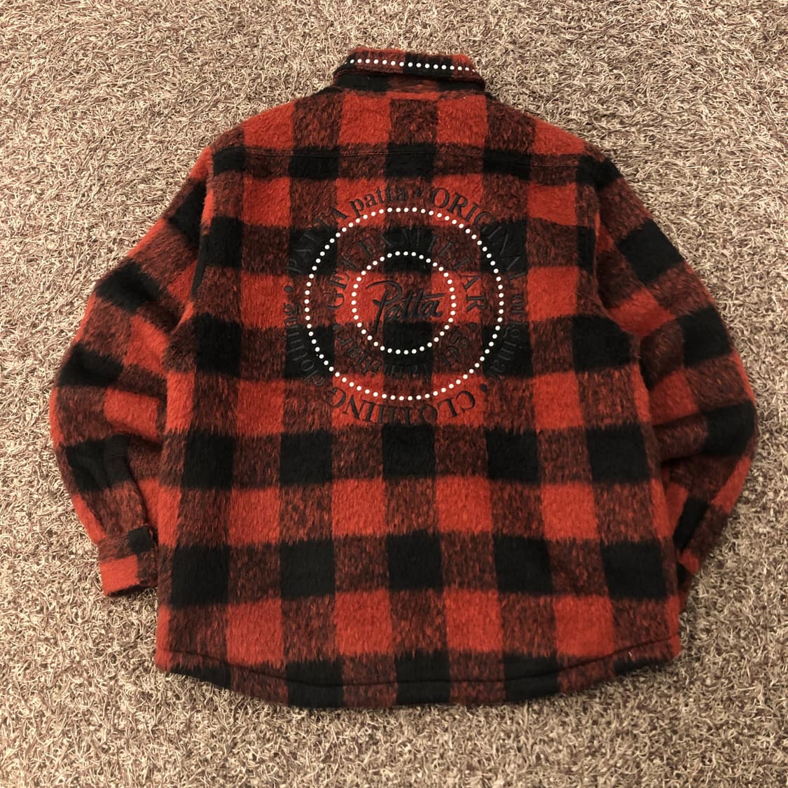 M 파타 모헤어 텍스쳐 체크 스터드 자켓 상품이미지4