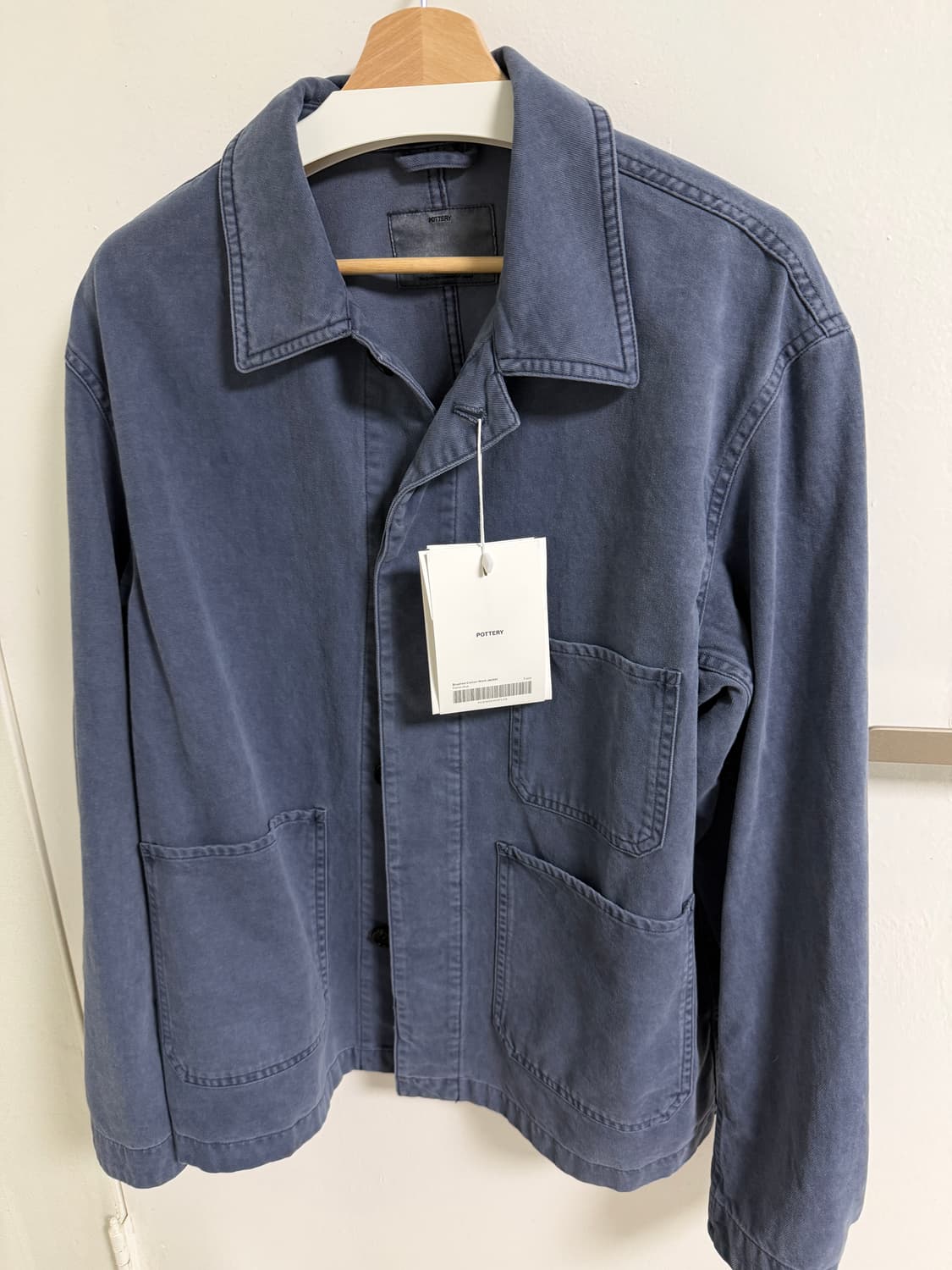 포터리 브러쉬드 코튼 워크자켓 프렌치블루 새상품 상품이미지1