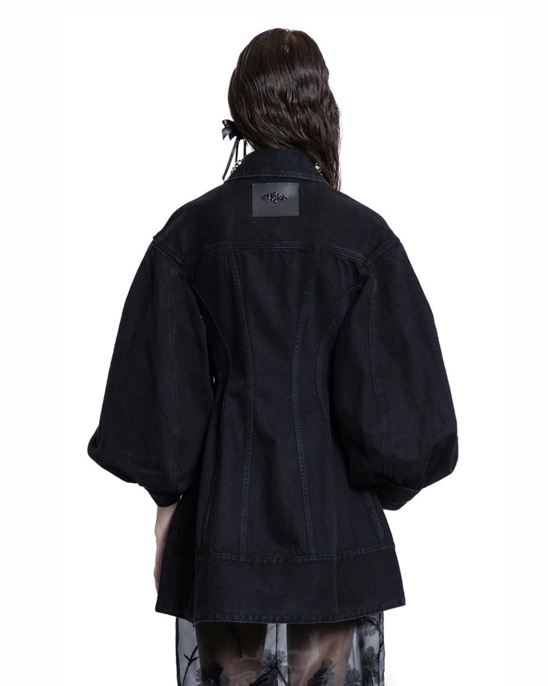 [4]시몬로샤25ss Embellished Sculpted 데님 코트 상품이미지10