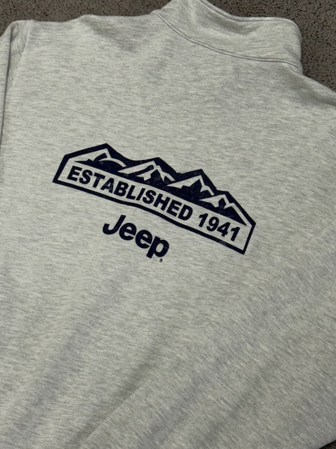 (XL) JEEP 지프 하프집 맨투맨 멜란지그레이 상품이미지3