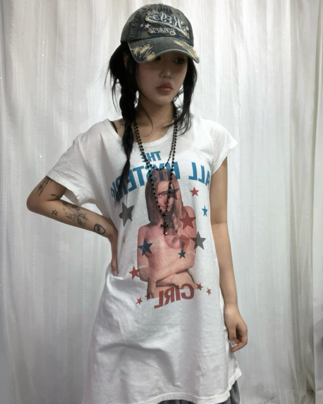 히스테릭글래머 걸 프린팅 스타 원피스 상품이미지1