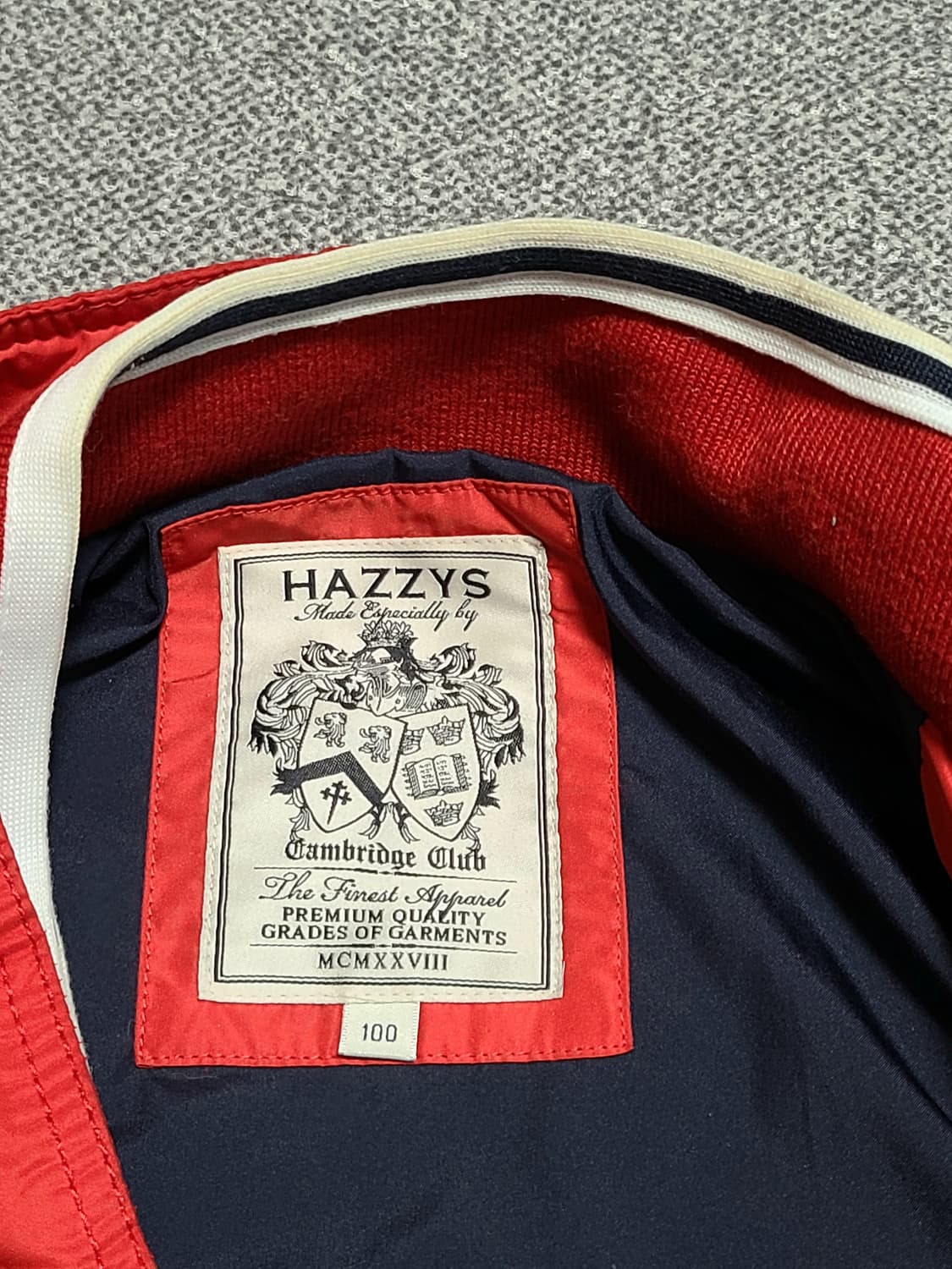 헤지스연빨간색  안감  폴리 자켓 점퍼  100  L 상품이미지6