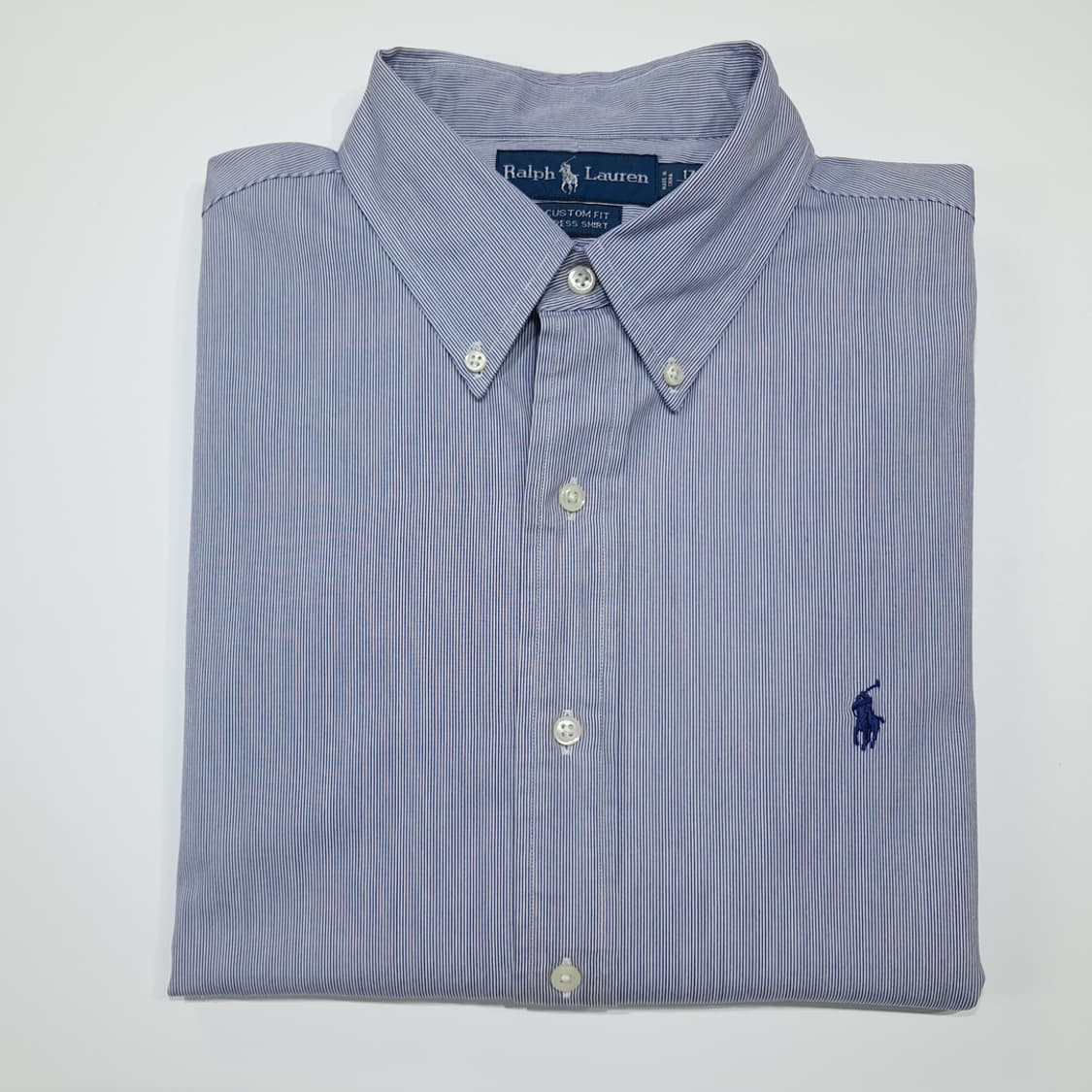CL956 L 폴로 커스텀핏 다크네이비 핀스트라이프 드레스셔츠 상품이미지7