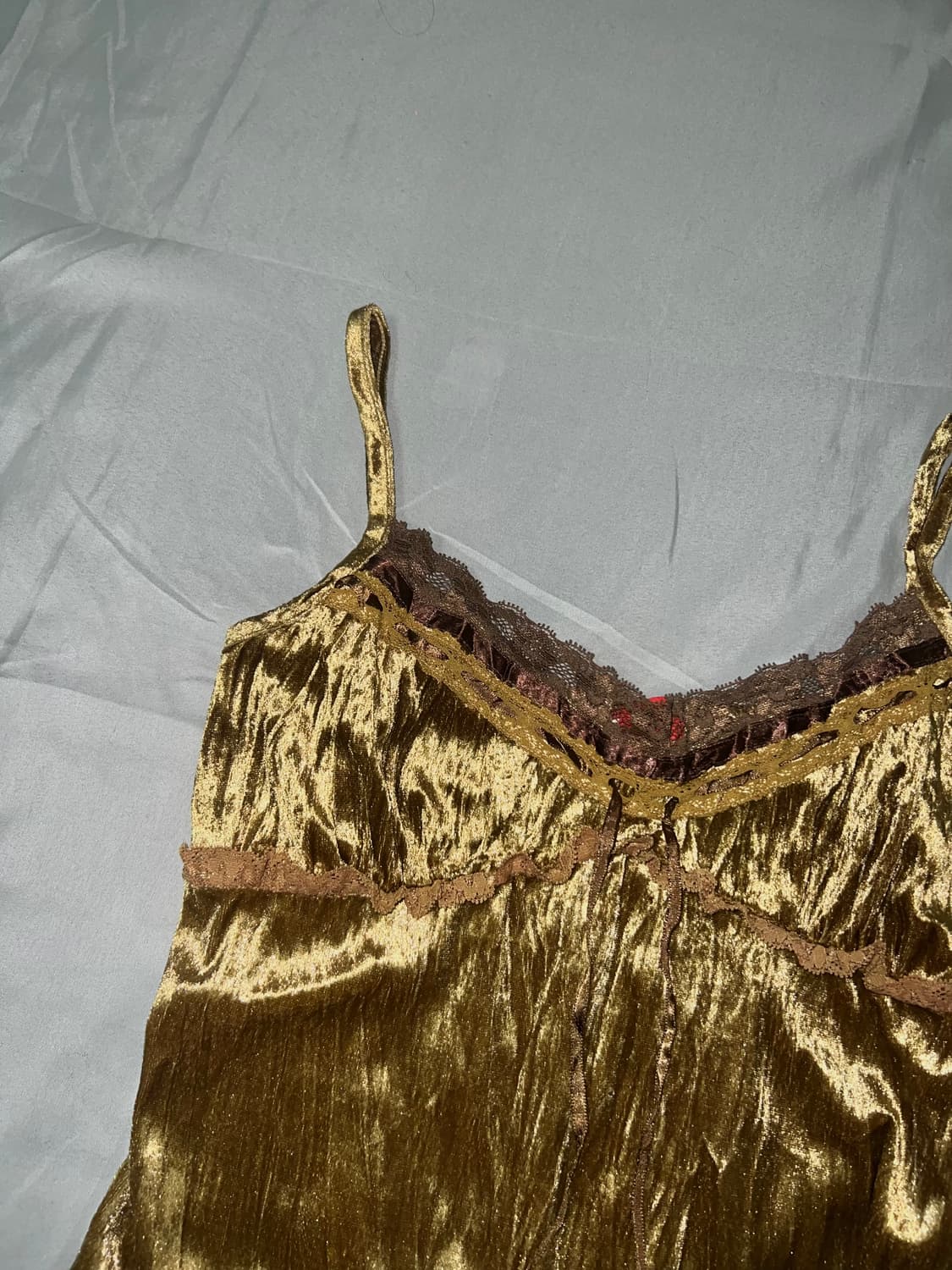 ✨vintage gold velvet sleeveless y2k✨ 상품이미지4
