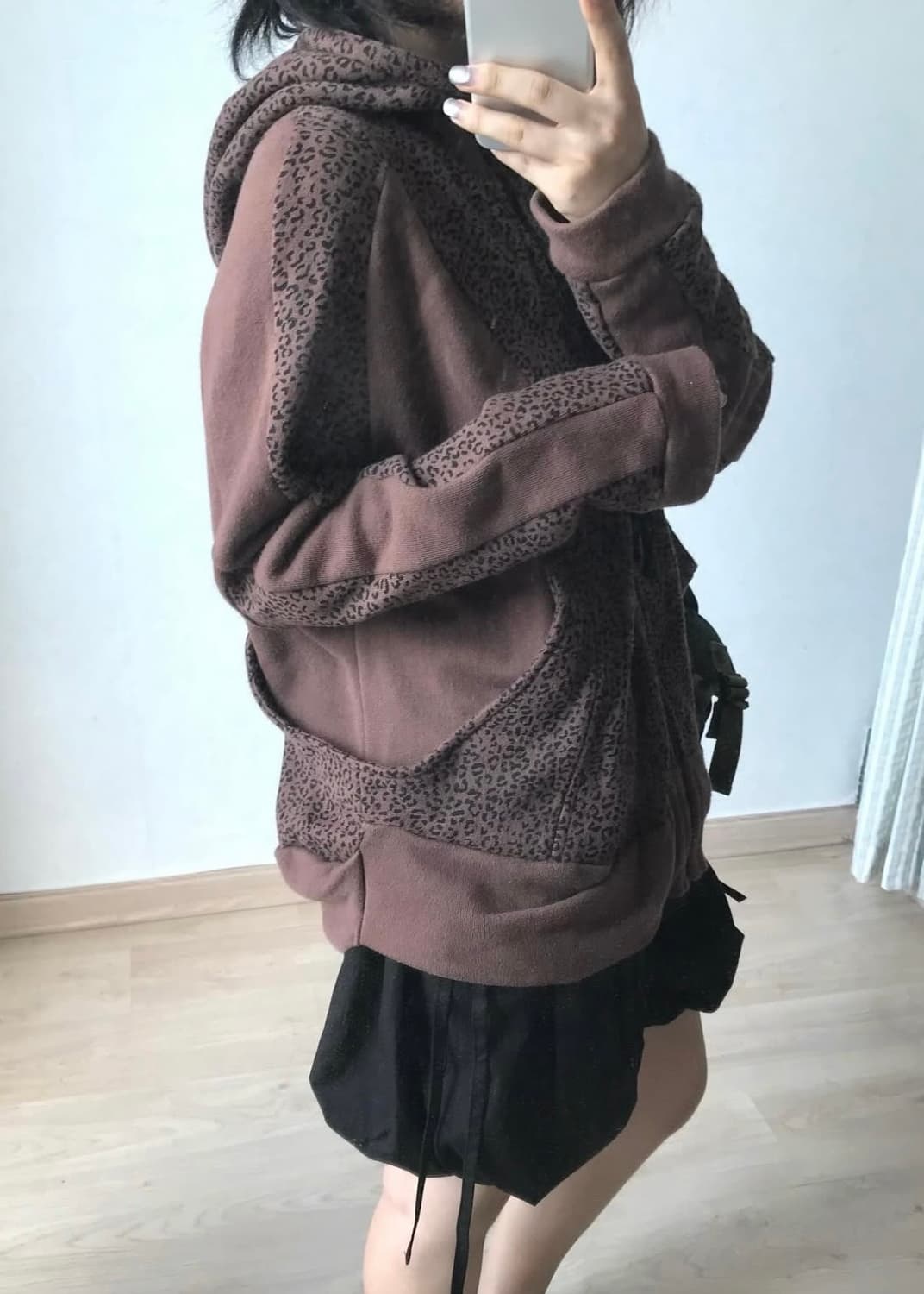 빈티지 호피 후드집업 상품이미지2