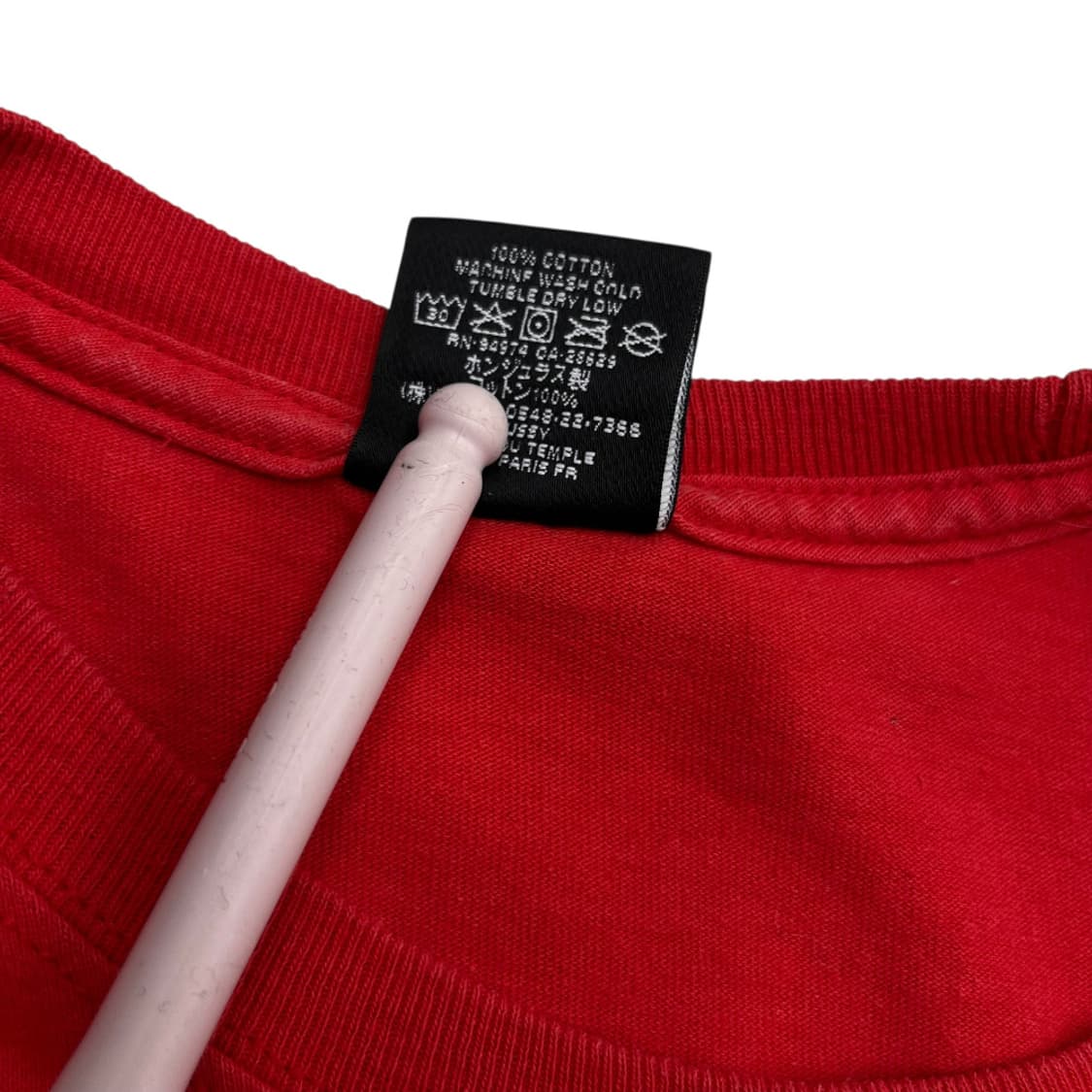 스투시 백로고 레드 반팔 L 상품이미지6