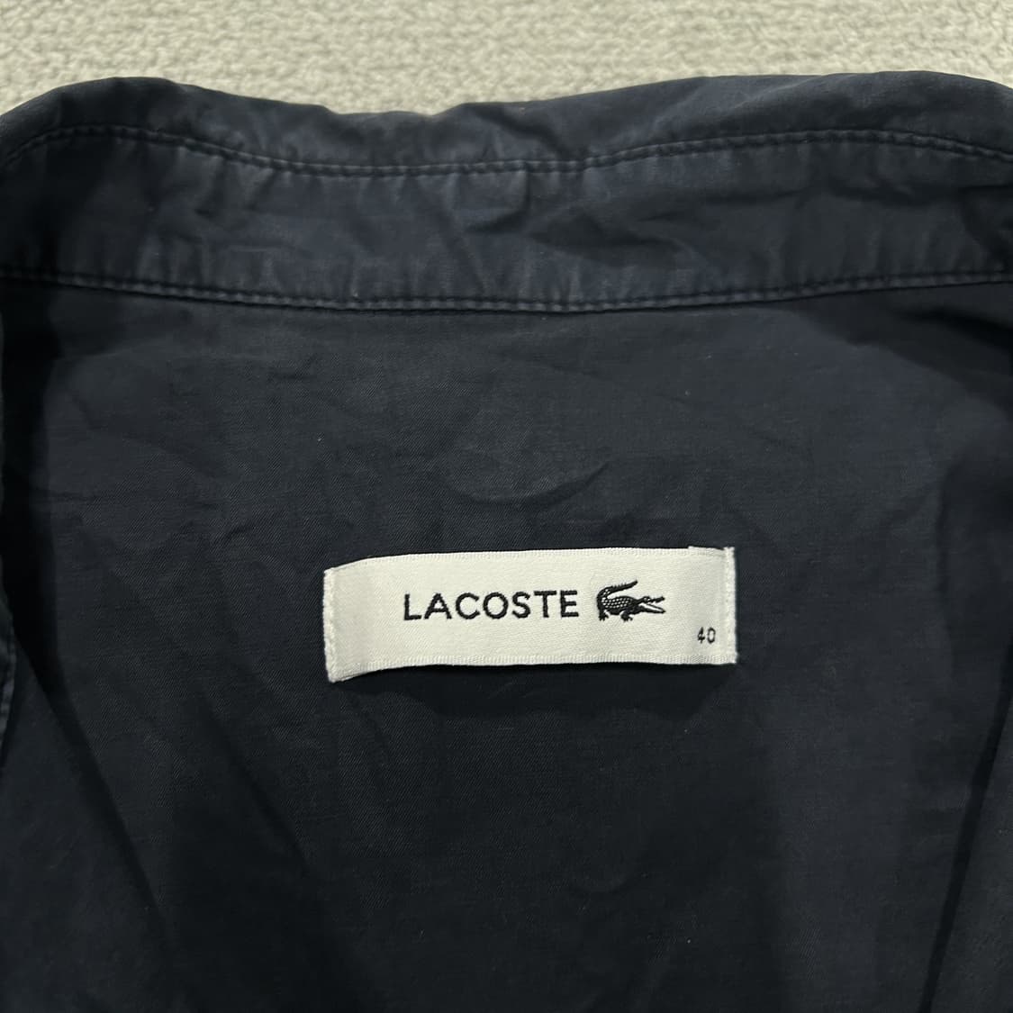 라코스테 블랙 셔츠형 원피스 40 상품이미지2