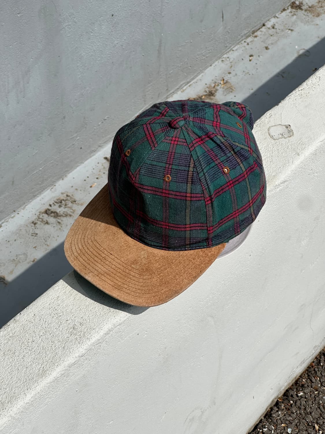 [F] GCC 타탄체크 스웨이드 빈티지 스냅백 모자 상품이미지2