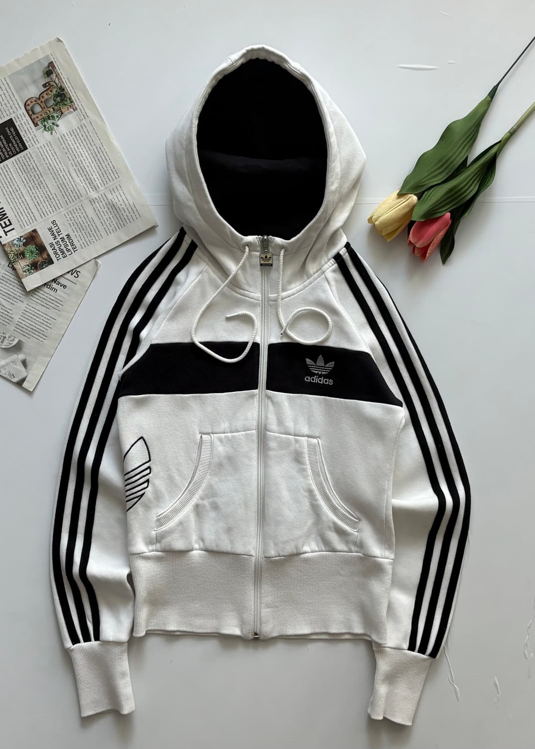 adidas 아디다스 트레포일 우먼스 후드 집업 상품이미지2