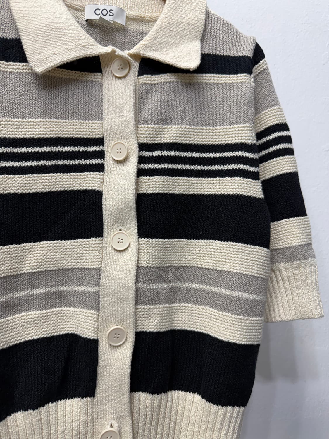 정품) COS 코스 스트라이프 니트 가디건 XS 상품이미지4