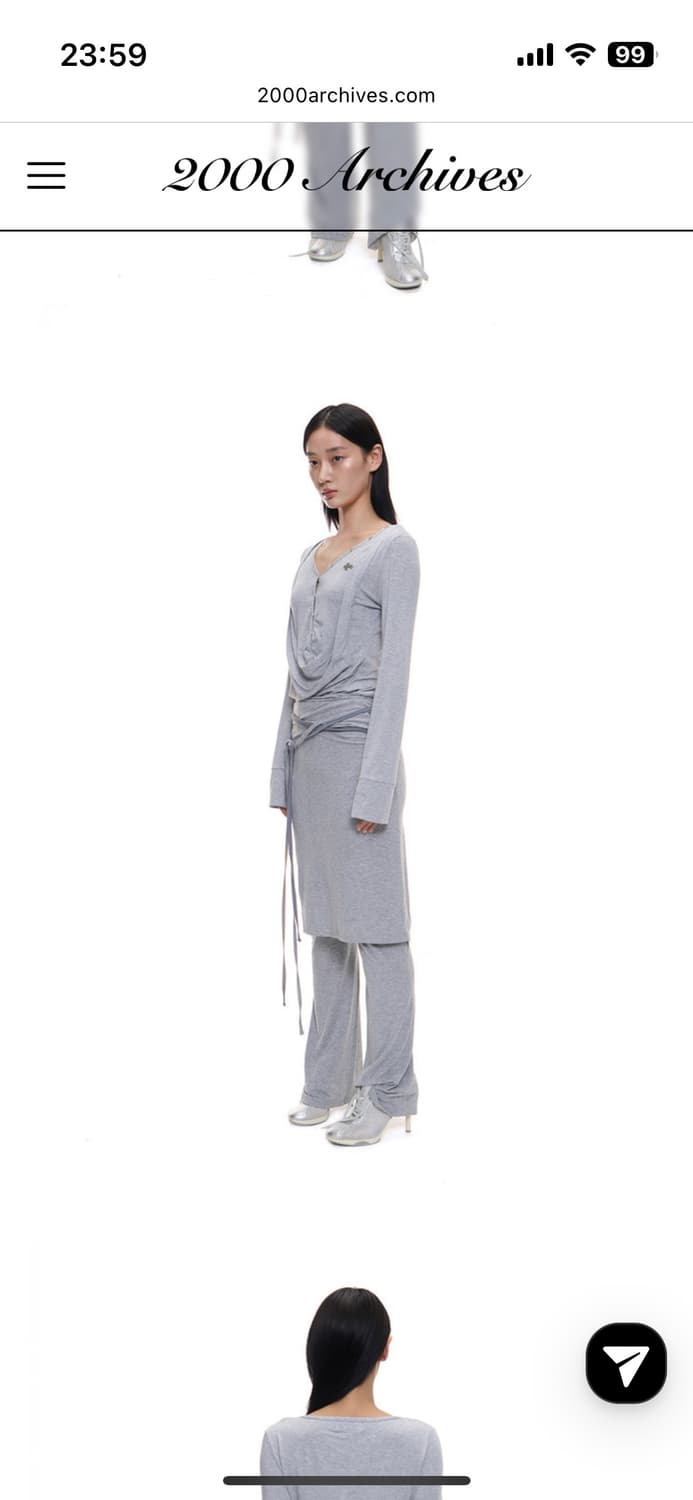 2000아카이브스 draped henley top 상품이미지2
