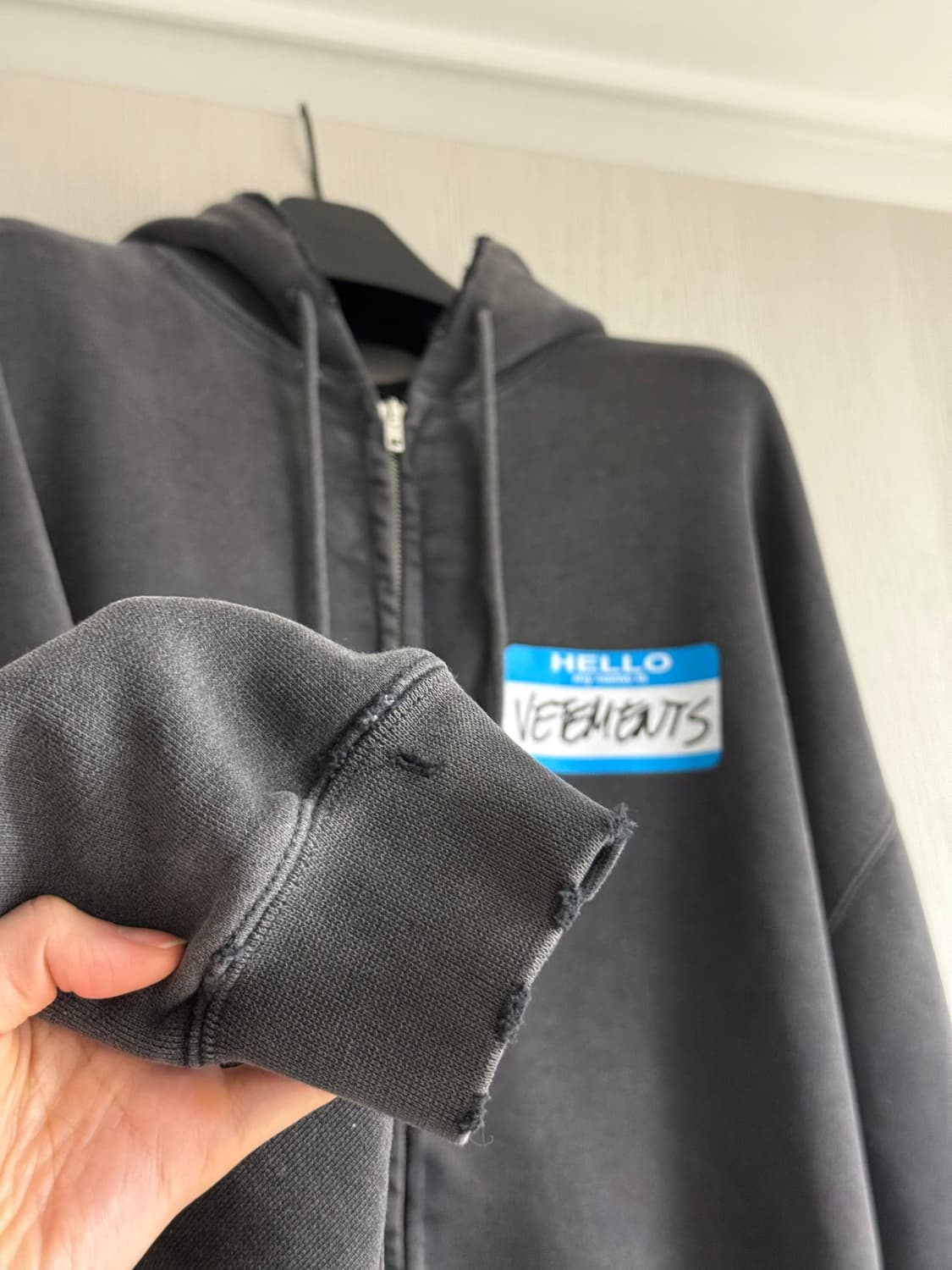 [M] 베트멍 마이네임이즈 집업 후드 그레이색상 상품이미지3